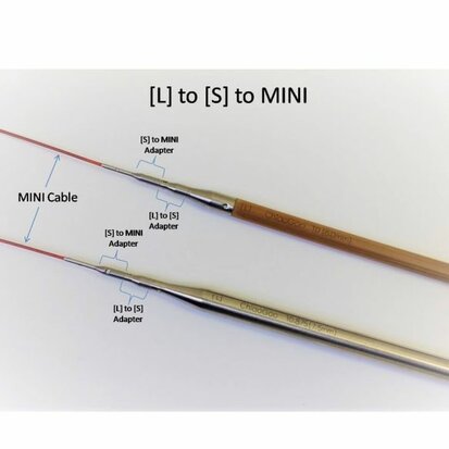 ChiaoGoo Twist verwisselbare adapter [SMALL] punt naar [MINI] kabel